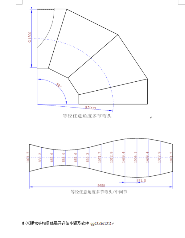 彎頭制作尺寸公式k*(r-0.5d)中的字母代表啥