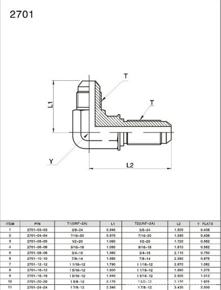 【供應碳鋼不銹鋼銅2701液壓管接頭SAE標準90度彎頭】價格,廠家,圖片,液壓接頭,玉環縣蓋普機械-